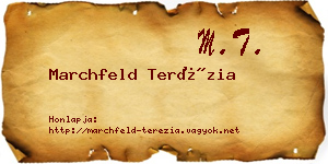 Marchfeld Terézia névjegykártya